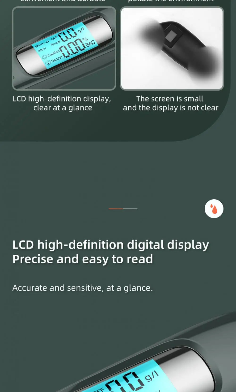 Non-Contact Digital Breathalyzer with LED Display – High-Accuracy Alcohol Tester