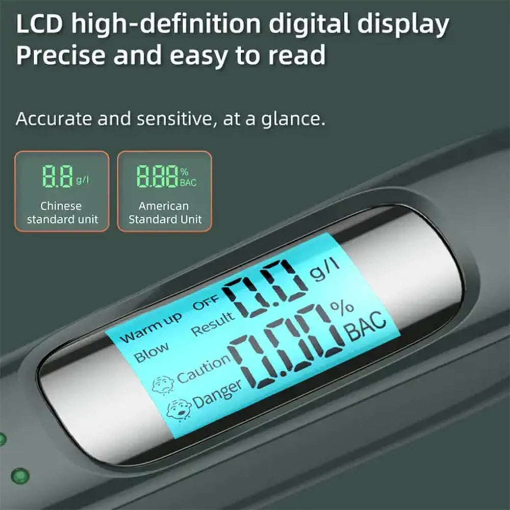 Non-Contact Digital Breathalyzer with LED Display – High-Accuracy Alcohol Tester