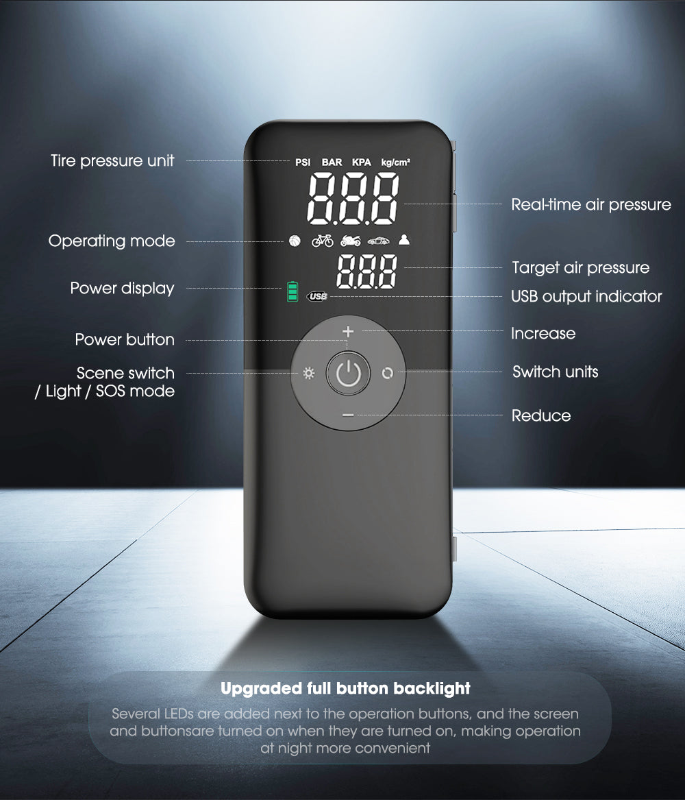 Portable Rechargeable Digital Tire Inflator