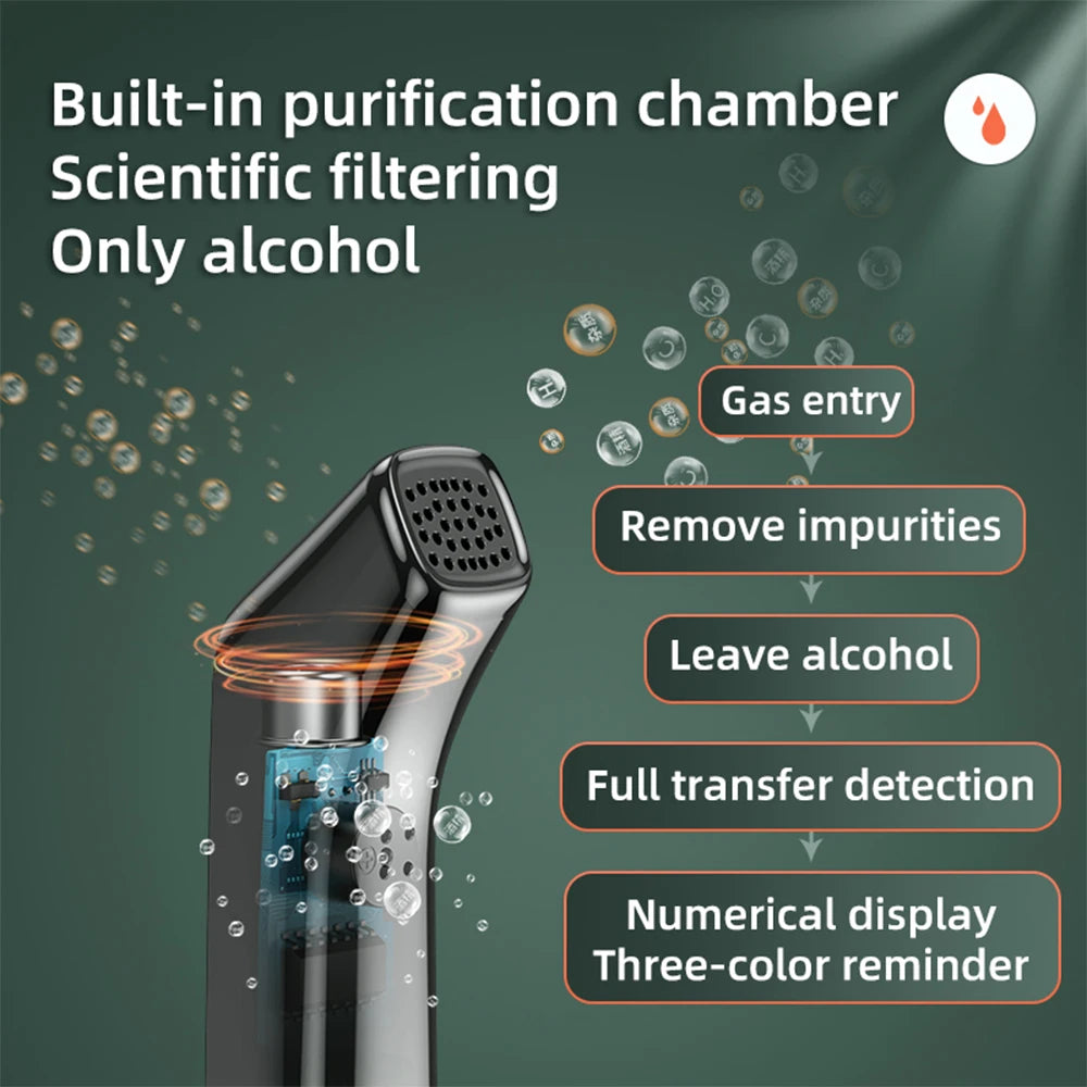 Non-Contact Digital Breathalyzer with LED Display – High-Accuracy Alcohol Tester