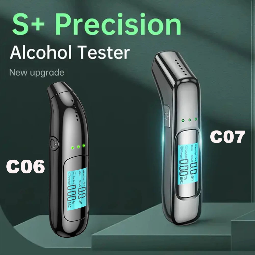 Non-Contact Digital Breathalyzer with LED Display – High-Accuracy Alcohol Tester
