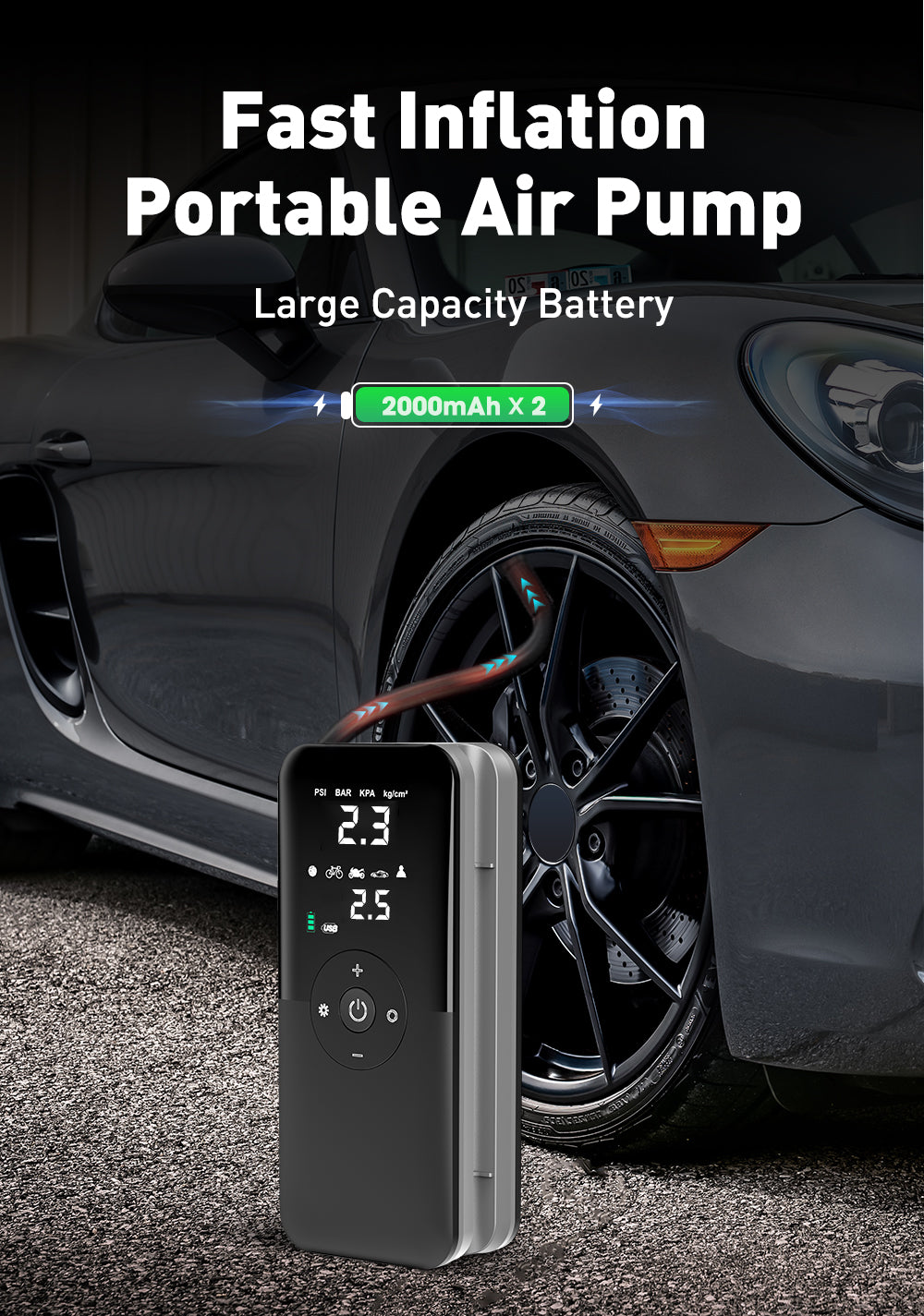Portable Rechargeable Digital Tire Inflator