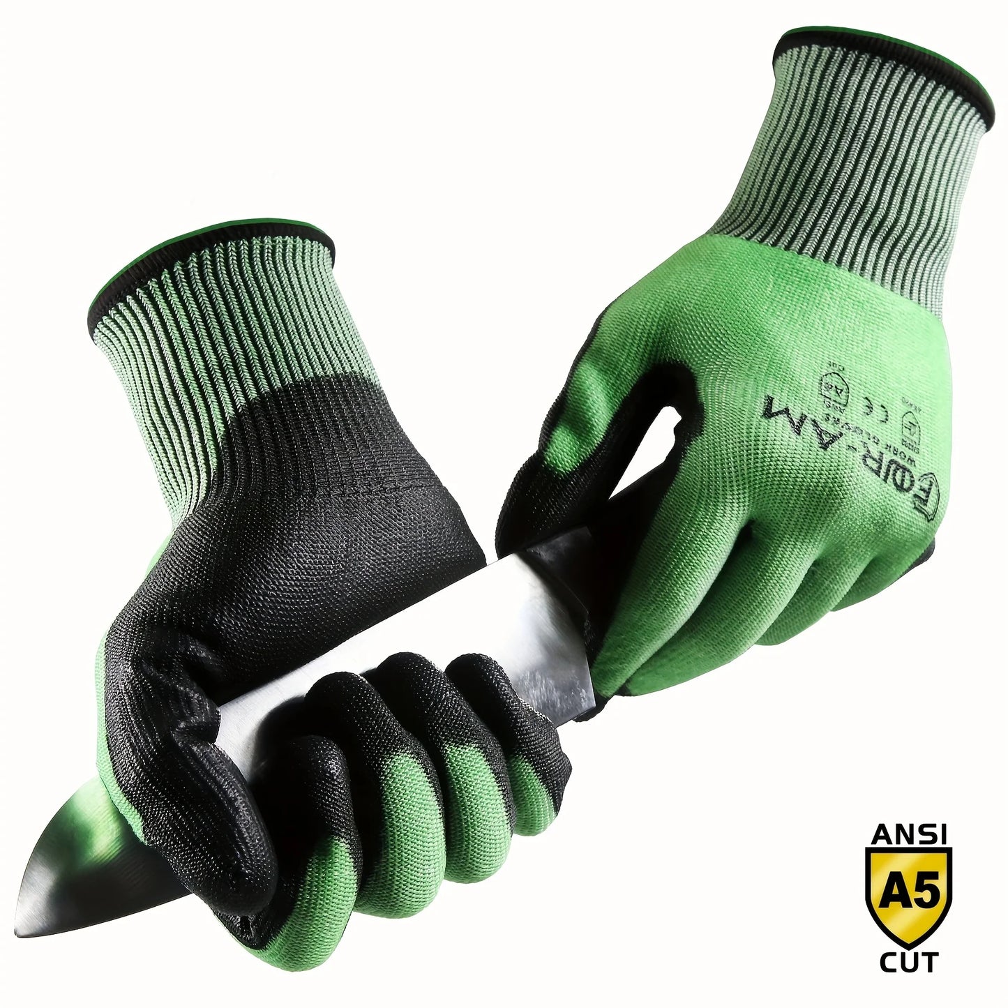 Level 5 Cut-Resistant Gloves – Heavy Duty, Nitrile Grip (1/3 Pair)