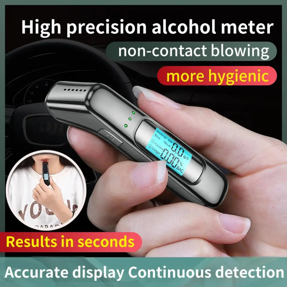 Non-Contact Digital Breathalyzer with LED Display – High-Accuracy Alcohol Tester