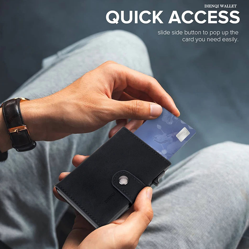 RFID Carbon Fiber Wallet with AirTag Slot