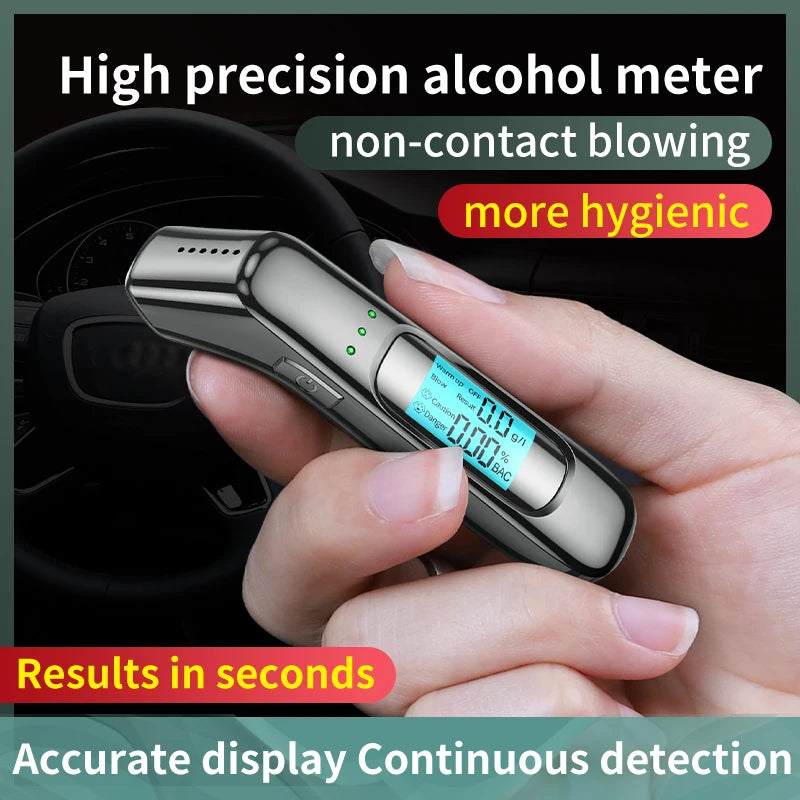 Non-Contact Digital Breathalyzer with LED Display – High-Accuracy Alcohol Tester