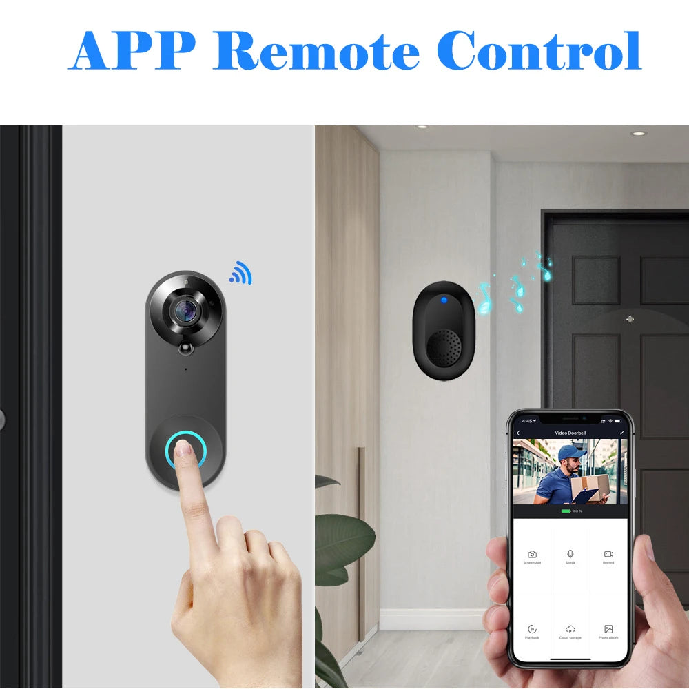 1080P Wireless Video Doorbell – WiFi, Motion & Night Vision
