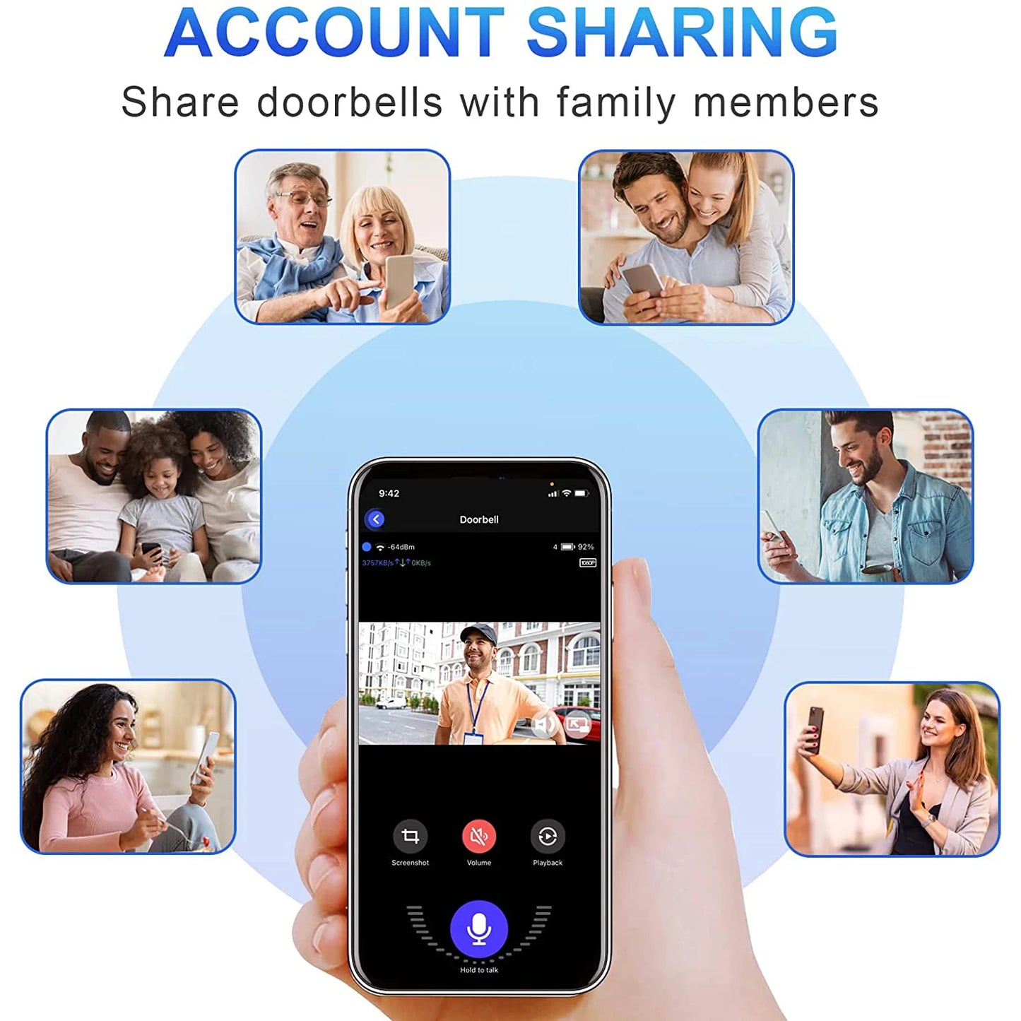 1080P Wireless Video Doorbell – WiFi, Motion & Night Vision