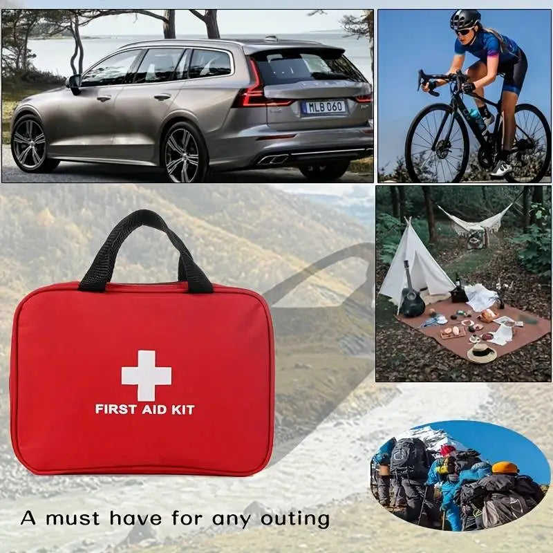 184-Piece First Aid Kit – Portable Outdoor Medical Supplies