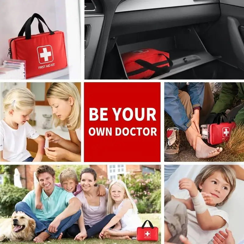 184-Piece First Aid Kit – Portable Outdoor Medical Supplies