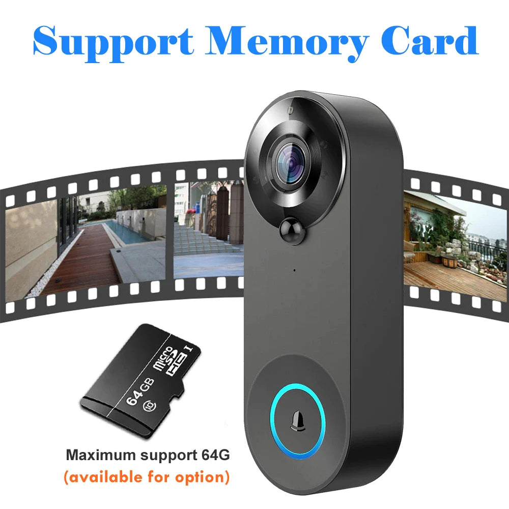 1080P Wireless Video Doorbell – WiFi, Motion & Night Vision