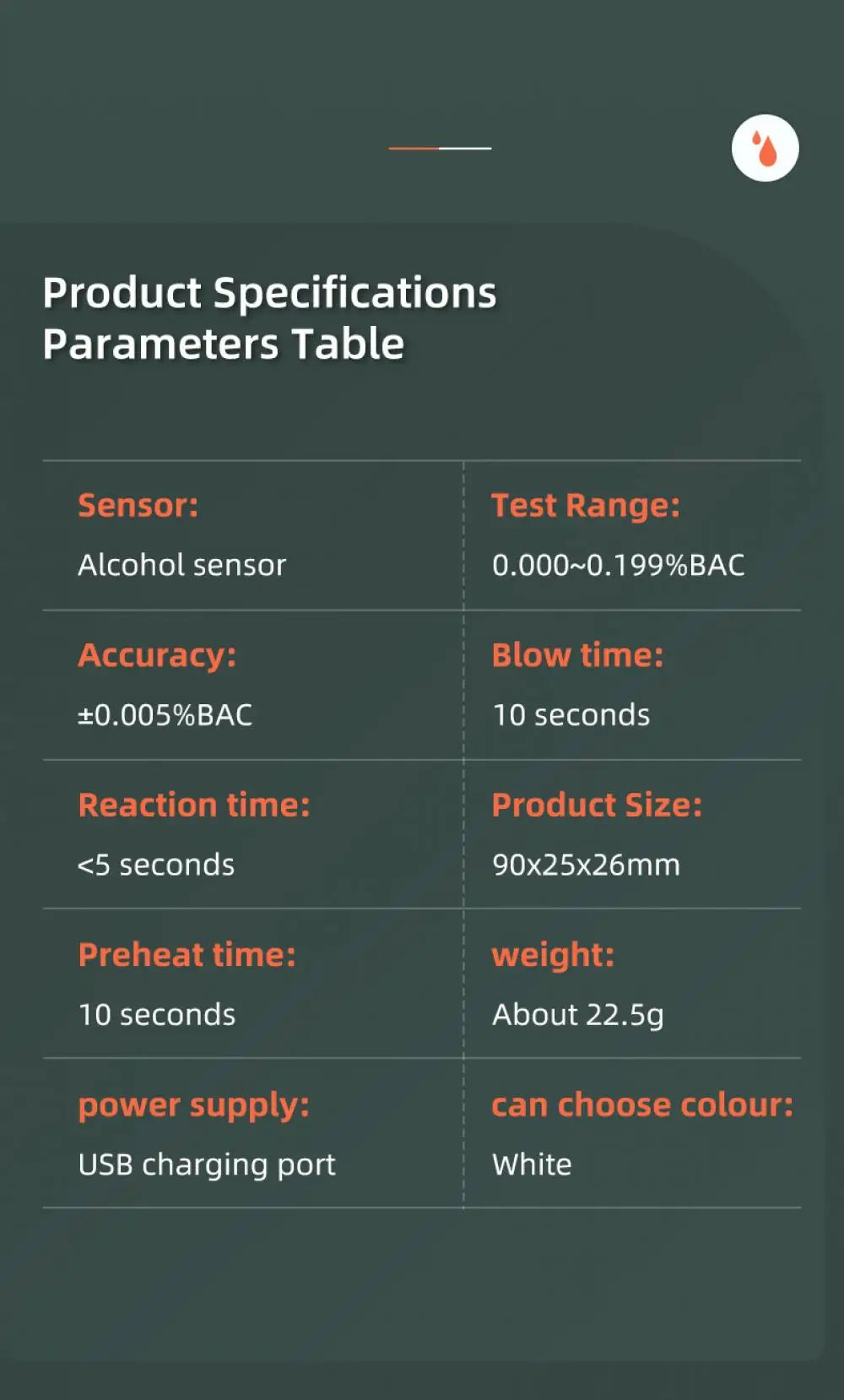Non-Contact Digital Breathalyzer with LED Display – High-Accuracy Alcohol Tester